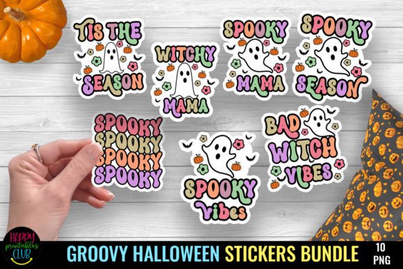 Groovy Halloween Stickers Bundle