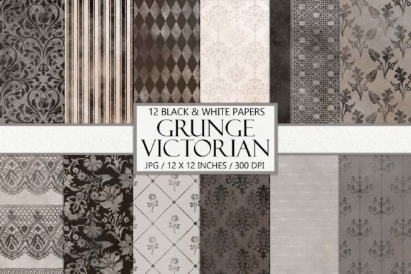 Grunge Victorian Digital Scrapbook Paper