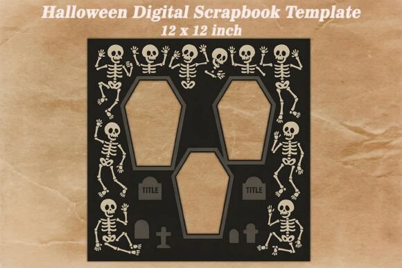 Halloween Digital Scrapbook Template