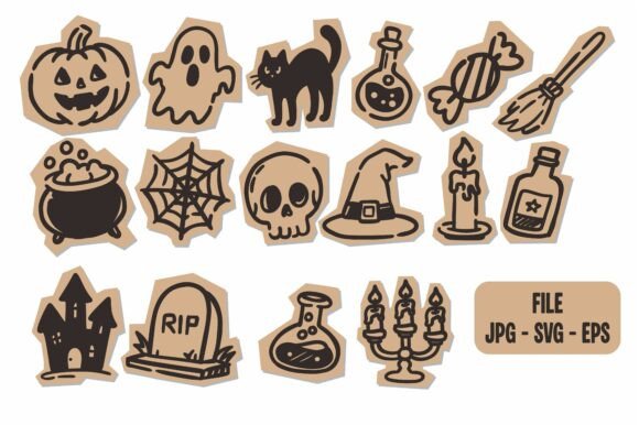 Halloween Scrapbook Element Collection
