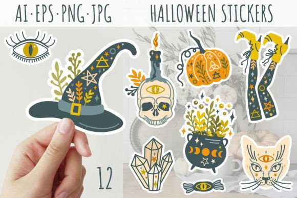 Halloween Stickers, Pumpkin Stickers