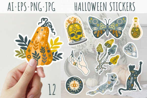 Halloween Stickers, Witchcraft Stickers