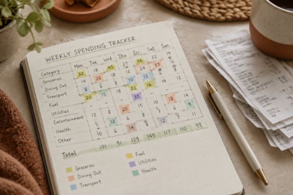 How to start a budget planner weekly review