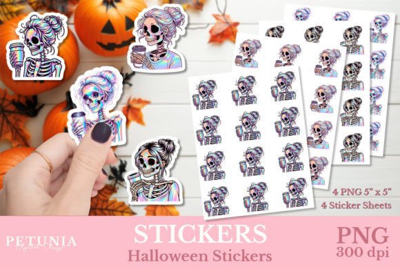 Iridescent Halloween Stickers