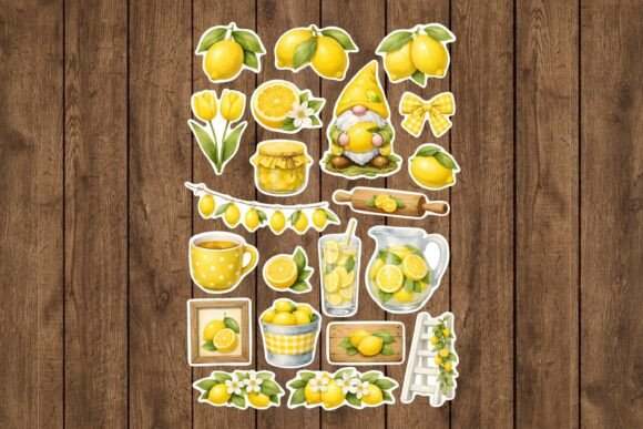 Lemon Cottagecore Printable Stickers