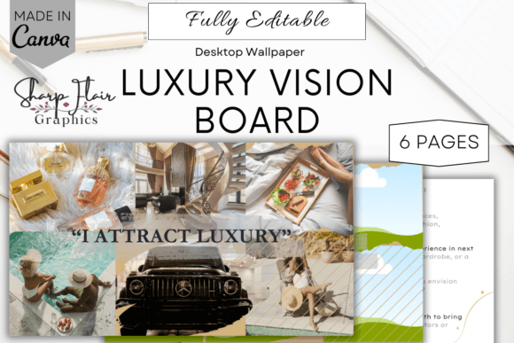 Luxury Vision Board | Canva Template