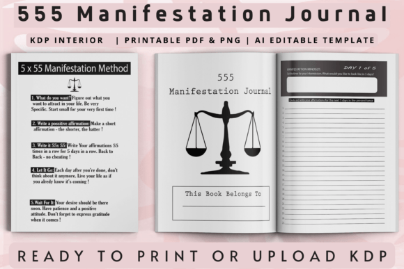 Manifestation Journal 555 Method