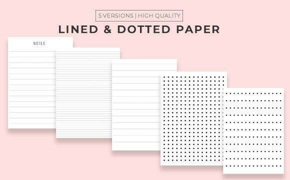 Minimalist Line & Dot Grid Planner Pages