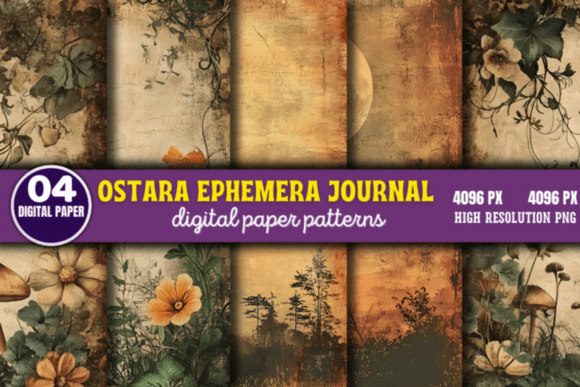 Ostara Ephemera Journal Digital Pattern