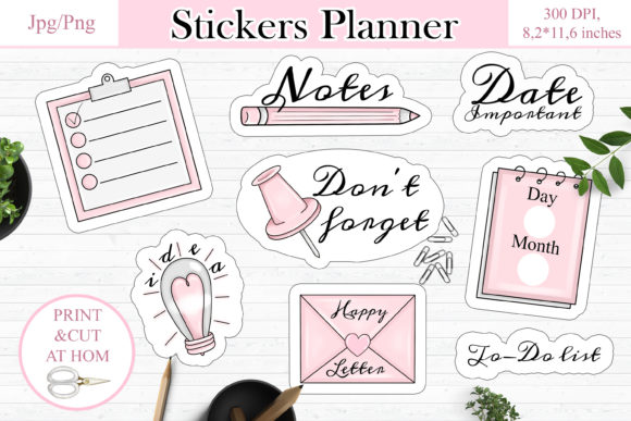 Planner Printable Stickers Design Png