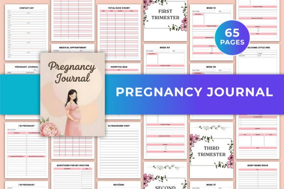 Pregnancy Journal Canva KDP Interiors