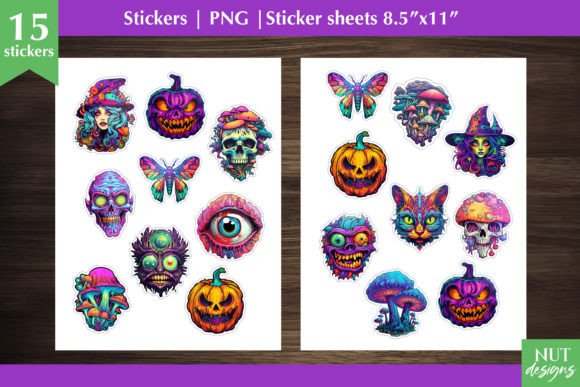 Print and Cut Creepy Halloween Stickers