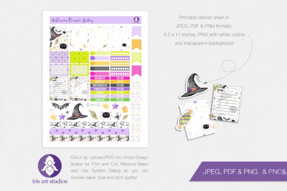 Printable Halloween Stickers + Washi Tape