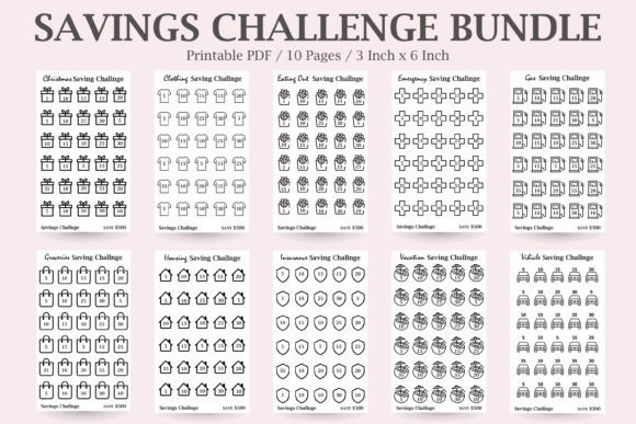 Savings Tracker Bundle and Savings Journal