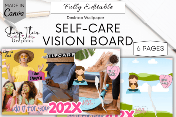 Self-Care Vision Board | Canva Template