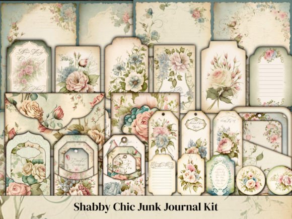 Shabby Chic Rose Junk Journal Kit