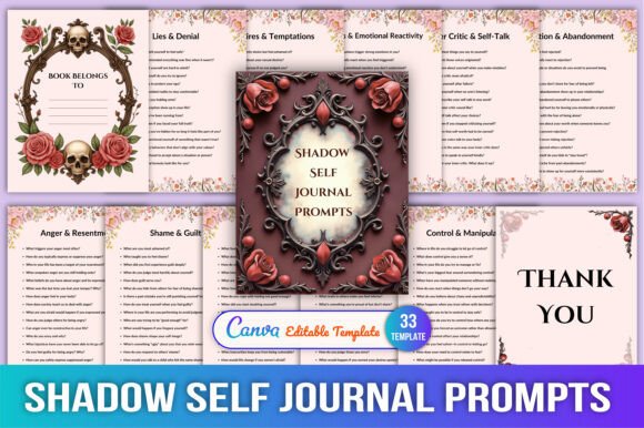 Shadow Self Journal Prompts Canva