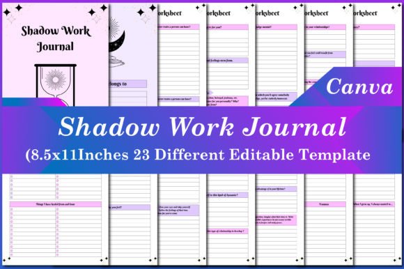 Shadow Work Journal Canva Templates
