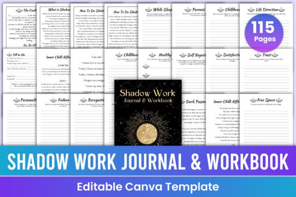 Shadow Work Journal and Workbook Canva