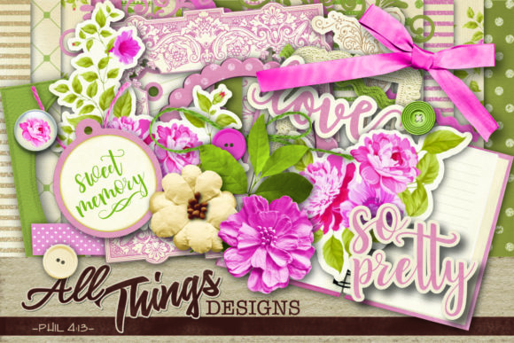 So Pretty Digital Scrapbook Kit