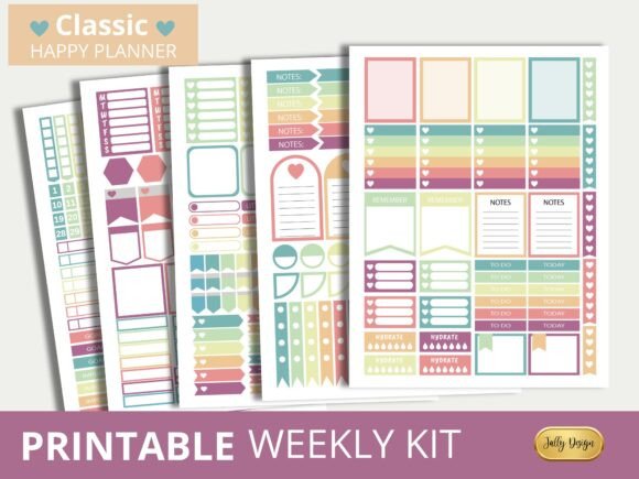 Soft Classic Happy Planner Stickers