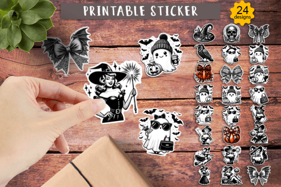 Sticker Witch Vintage Halloween Stickers