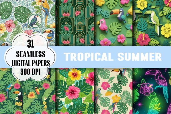 Tropical Summer Digital Pattern