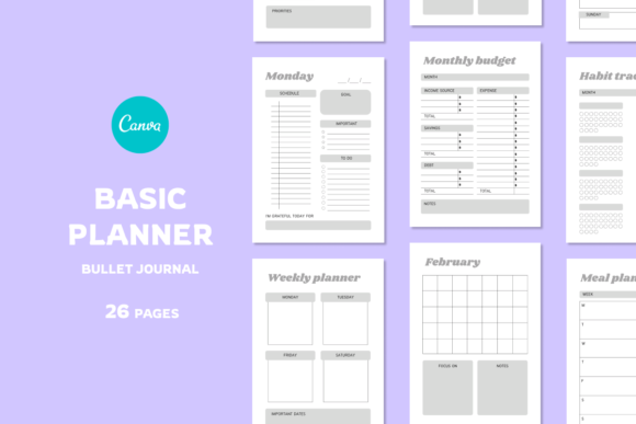 Undated Minimalist Bullet Journal