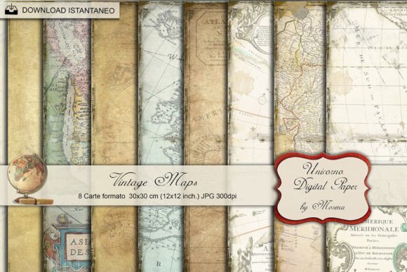 Vintage Maps Scrapbook Paper