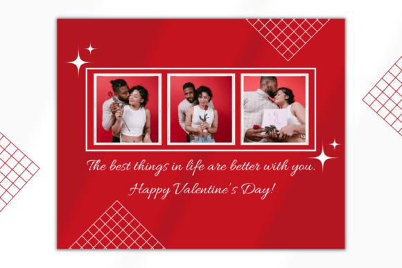 Valentine Mood Board Collage Template