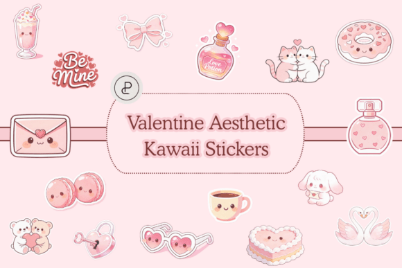 Valentine Day Aesthetic Kawaii Stickers