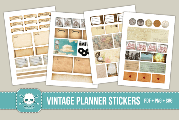 Vintage Planner Stickers