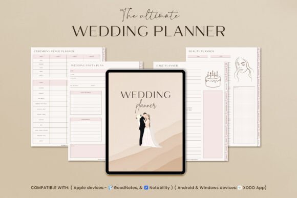 Wedding Digital Planner, iPad Planner