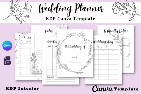 Wedding Planner Canva Template KDP