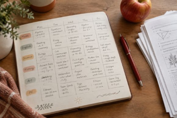 What should be in a teacher planner core sections