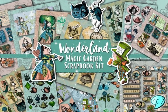 Wonderland Magic Garden Scrapbook Kit