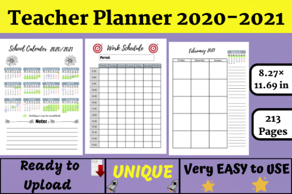 Teacher Lesson Planner 2020-2021 KDP