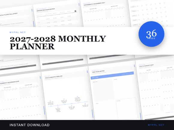 Two-Year Planner 2027–2028, Hyperlinked