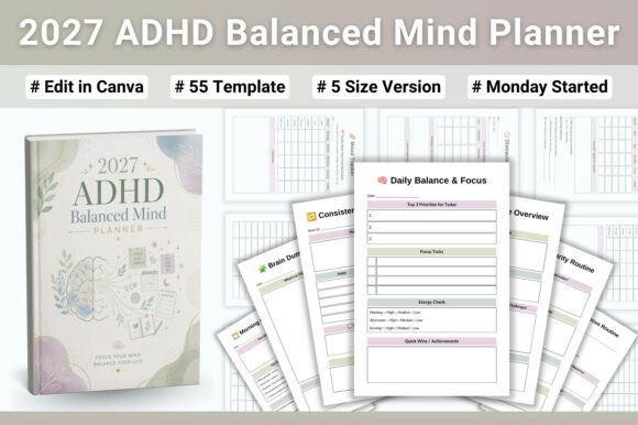 2027 ADHD Balanced Mind Planner
