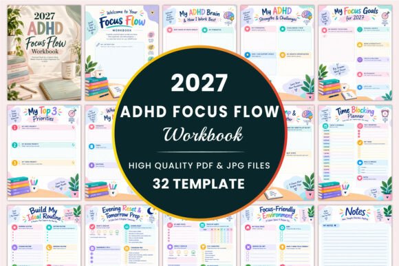 2027 ADHD Focus Flow Workbook