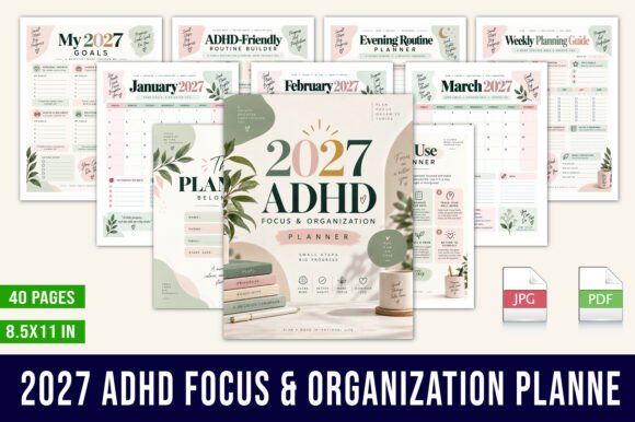 2027 ADHD Focus and Organization Planner