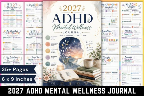 2027 ADHD Mental Wellness Journal