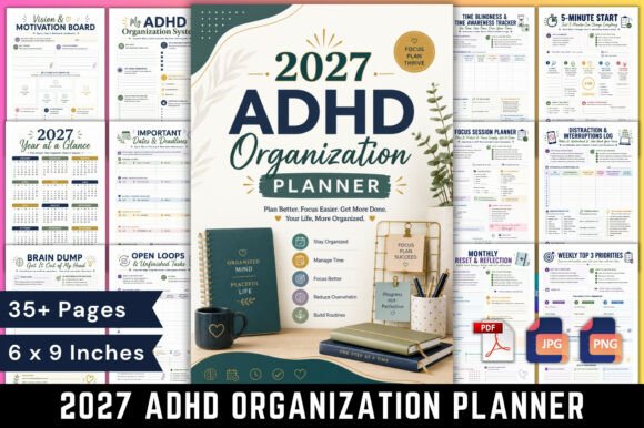 2027 ADHD Organization Planner