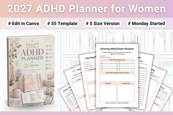 2027 ADHD Planner for Women