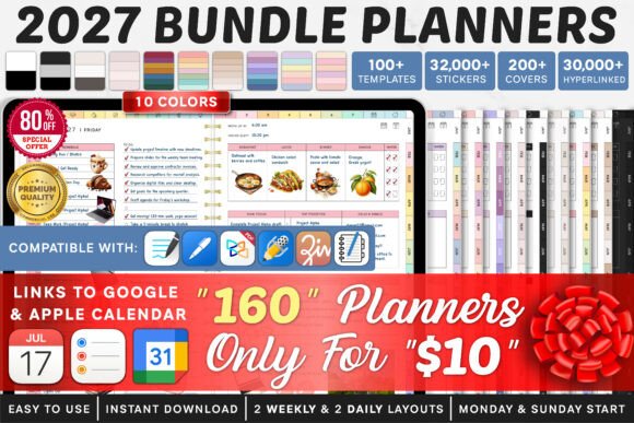 2027 Bundle Digital Planner for GoodNotes