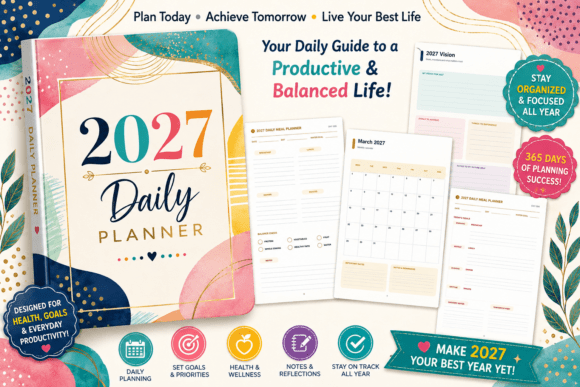 2027 Daily Planner Printable PDF