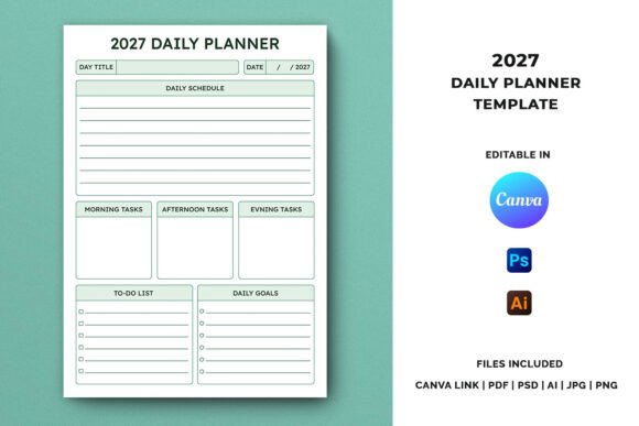2027 Daily Planner Template