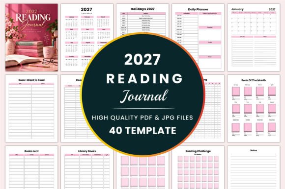 2027 Reading Journal with Weekly Planner