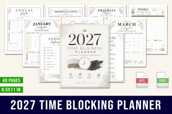 2027 Time Blocking Planner