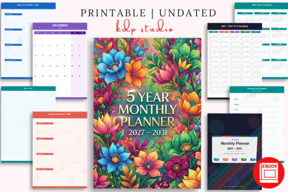 5 Year Monthly Planner 2027-2031